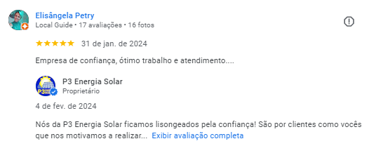 Avaliação cliente 6