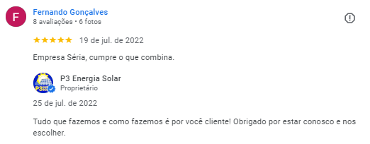 Avaliação cliente 9