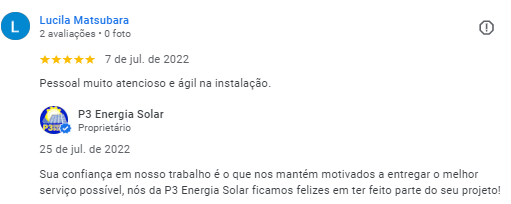 Avaliação cliente 10
